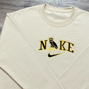 Mens Embroidered Drake OVO Sweatshirt Large